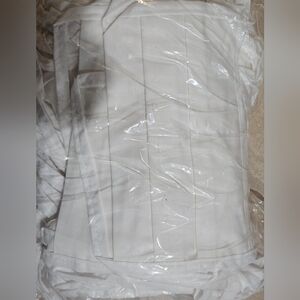 White Fabric Pleated Face Masks With Fabric Tie Backs-Washable